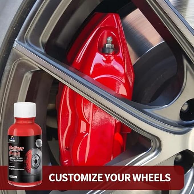 SENVEN RED CALIPER PAINT BRAKE CALIPER TOUCH UP PAINT RED GLOSS HIGH TEMPERATURE HEAT RESISTANT 1.5 OZ - Image 3